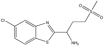 1-(5-chloro-1,3-benzothiazol-2-yl)-3-methanesulfonylpropan-1-amine Struktur