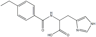 2-[(4-ethylbenzoyl)amino]-3-(1H-imidazol-4-yl)propanoic acid Struktur