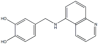 4-[(quinolin-5-ylamino)methyl]benzene-1,2-diol Struktur