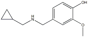 4-{[(cyclopropylmethyl)amino]methyl}-2-methoxyphenol Struktur