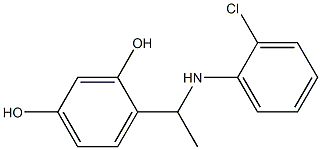 4-{1-[(2-chlorophenyl)amino]ethyl}benzene-1,3-diol Struktur