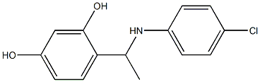 4-{1-[(4-chlorophenyl)amino]ethyl}benzene-1,3-diol Struktur