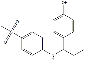 4-{1-[(4-methanesulfonylphenyl)amino]propyl}phenol Struktur