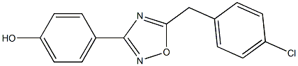 4-{5-[(4-chlorophenyl)methyl]-1,2,4-oxadiazol-3-yl}phenol Struktur