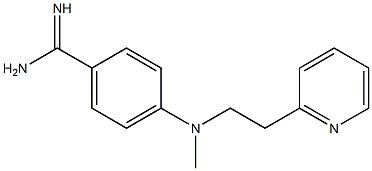 4-{methyl[2-(pyridin-2-yl)ethyl]amino}benzene-1-carboximidamide Struktur