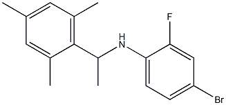 4-bromo-2-fluoro-N-[1-(2,4,6-trimethylphenyl)ethyl]aniline Struktur
