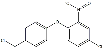 4-chloro-1-[4-(chloromethyl)phenoxy]-2-nitrobenzene Struktur