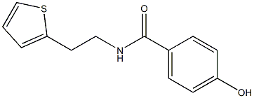 4-hydroxy-N-[2-(thiophen-2-yl)ethyl]benzamide Struktur