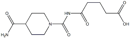 5-[(4-carbamoylpiperidin-1-yl)carbonylamino]-5-oxopentanoic acid Struktur