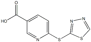 6-(1,3,4-thiadiazol-2-ylsulfanyl)pyridine-3-carboxylic acid Struktur