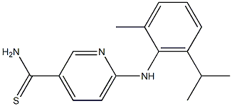 6-{[2-methyl-6-(propan-2-yl)phenyl]amino}pyridine-3-carbothioamide Struktur