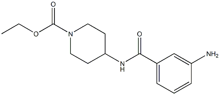 ethyl 4-[(3-aminobenzoyl)amino]piperidine-1-carboxylate Struktur