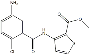 methyl 3-[(5-amino-2-chlorobenzene)amido]thiophene-2-carboxylate Struktur