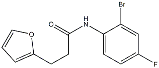 N-(2-bromo-4-fluorophenyl)-3-(furan-2-yl)propanamide Struktur