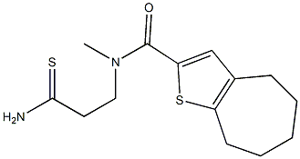 N-(2-carbamothioylethyl)-N-methyl-4H,5H,6H,7H,8H-cyclohepta[b]thiophene-2-carboxamide Struktur