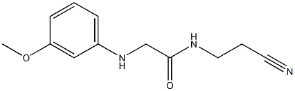 N-(2-cyanoethyl)-2-[(3-methoxyphenyl)amino]acetamide Struktur