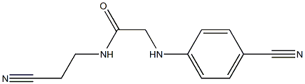 N-(2-cyanoethyl)-2-[(4-cyanophenyl)amino]acetamide Struktur
