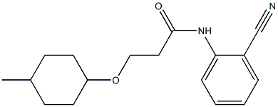 N-(2-cyanophenyl)-3-[(4-methylcyclohexyl)oxy]propanamide Structure