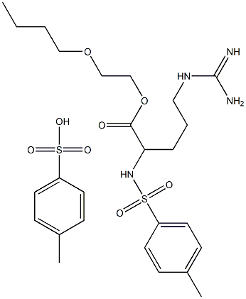 2-BUTOXYETHYL 5-{[AMINO(IMINO)METHYL]AMINO}-2-{[(4-METHYLPHENYL)SULFONYL]AMINO}PENTANOATE 4-METHYLBENZENESULFONATE Structure