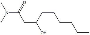 3-Hydroxynonanamide, N,N-dimethyl- Struktur