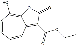 ETHYL-8-HYDROXY-2H-CYCLOHEPTA(B)FURAN-2-ONE-3-CARBOXYLATE Struktur