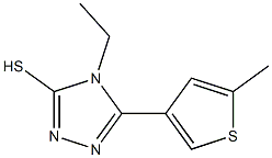 4-ETHYL-5-(5-METHYLTHIEN-3-YL)-4H-1,2,4-TRIAZOLE-3-THIOL Struktur