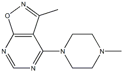 3-methyl-4-(4-methylpiperazino)isoxazolo[5,4-d]pyrimidine Struktur