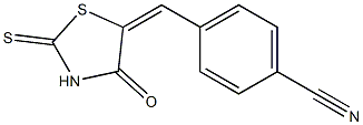 4-[(4-oxo-2-thioxo-1,3-thiazolan-5-yliden)methyl]benzonitrile Struktur
