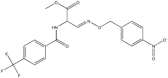 methyl 3-{[(4-nitrobenzyl)oxy]imino}-2-{[4-(trifluoromethyl)benzoyl]amino}propanoate Struktur