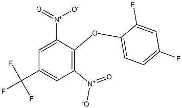 2-(2,4-difluorophenoxy)-1,3-dinitro-5-(trifluoromethyl)benzene Struktur
