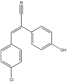 3-(4-chlorophenyl)-2-(4-hydroxyphenyl)acrylonitrile Struktur