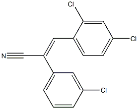 2-(3-chlorophenyl)-3-(2,4-dichlorophenyl)acrylonitrile Struktur