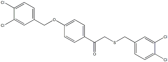 1-{4-[(3,4-dichlorobenzyl)oxy]phenyl}-2-[(3,4-dichlorobenzyl)thio]ethan-1-one Struktur