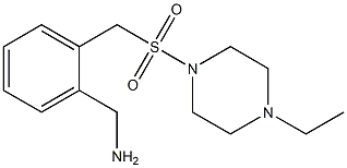 (2-{[(4-ethylpiperazine-1-)sulfonyl]methyl}phenyl)methanamine Struktur