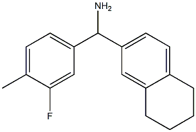 (3-fluoro-4-methylphenyl)(5,6,7,8-tetrahydronaphthalen-2-yl)methanamine Struktur