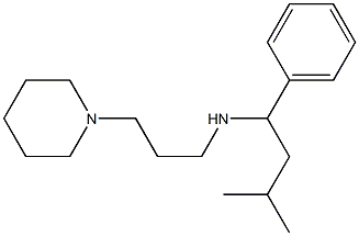 (3-methyl-1-phenylbutyl)[3-(piperidin-1-yl)propyl]amine Struktur