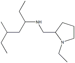 [(1-ethylpyrrolidin-2-yl)methyl](5-methylheptan-3-yl)amine Struktur