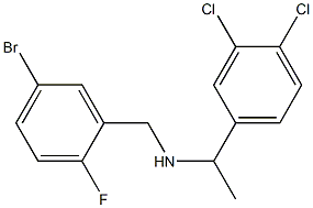 [(5-bromo-2-fluorophenyl)methyl][1-(3,4-dichlorophenyl)ethyl]amine Structure