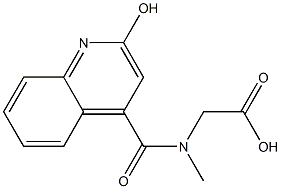 [[(2-hydroxyquinolin-4-yl)carbonyl](methyl)amino]acetic acid Struktur
