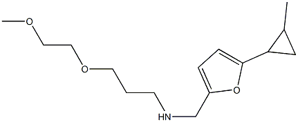 [3-(2-methoxyethoxy)propyl]({[5-(2-methylcyclopropyl)furan-2-yl]methyl})amine Struktur