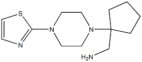 {1-[4-(1,3-thiazol-2-yl)piperazin-1-yl]cyclopentyl}methylamine Struktur