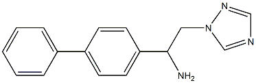 1-(1,1'-biphenyl-4-yl)-2-(1H-1,2,4-triazol-1-yl)ethanamine Struktur