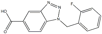 1-[(2-fluorophenyl)methyl]-1H-1,2,3-benzotriazole-5-carboxylic acid Struktur
