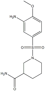1-[(3-amino-4-methoxybenzene)sulfonyl]piperidine-3-carboxamide Struktur