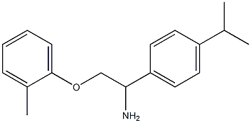 1-[1-amino-2-(2-methylphenoxy)ethyl]-4-(propan-2-yl)benzene Struktur
