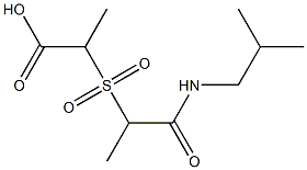 2-({1-[(2-methylpropyl)carbamoyl]ethane}sulfonyl)propanoic acid Structure