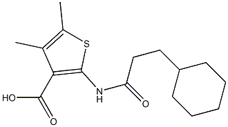 2-(3-cyclohexylpropanamido)-4,5-dimethylthiophene-3-carboxylic acid Structure