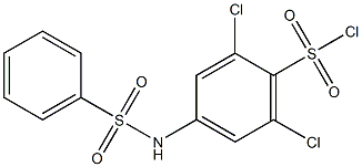 2,6-dichloro-4-[(phenylsulfonyl)amino]benzenesulfonyl chloride Struktur