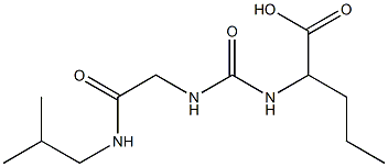 2-[({[2-(isobutylamino)-2-oxoethyl]amino}carbonyl)amino]pentanoic acid Struktur