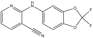 2-[(2,2-difluoro-2H-1,3-benzodioxol-5-yl)amino]pyridine-3-carbonitrile Struktur